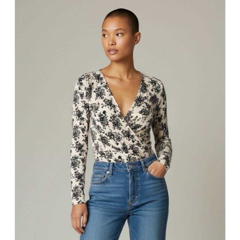 Free People Intimately NEW womens bodysuit soft cream black wrap Small luxury